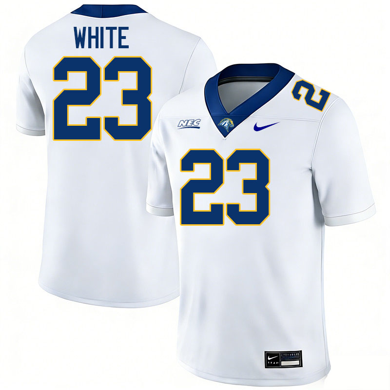 New Haven Chargers #23 Alan White College Football Jerseys,Uniforms Stitched-White